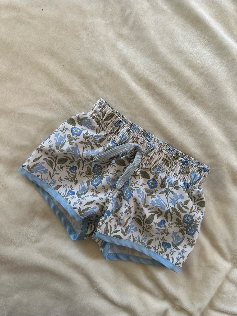 Starting Out Boys 18M Blue Floral Swim Trunks Botanical Print Lined - Picture 2 of 6